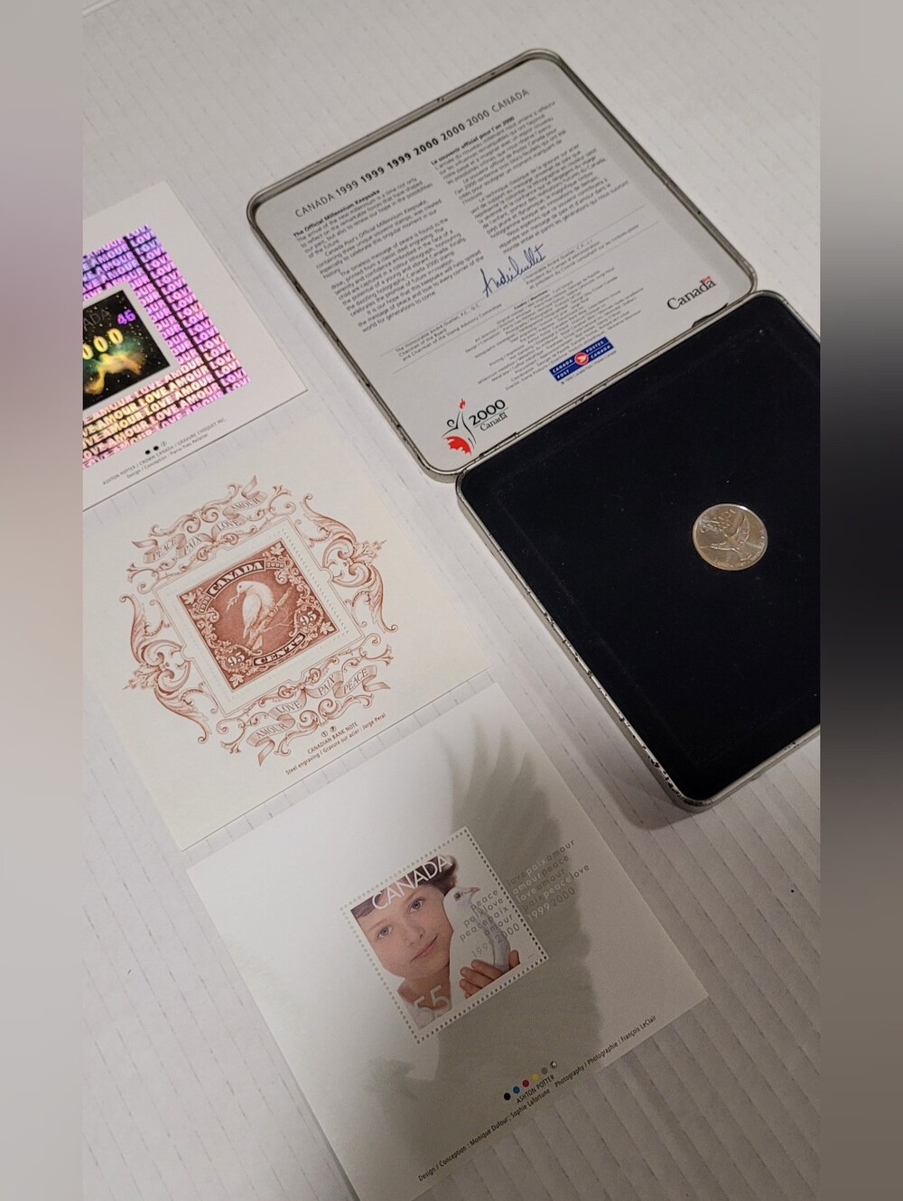 Canada Post Official Millennium Keepsake Coin & Stamp Set 1999 2000 - Vintage - Picture 6 of 7